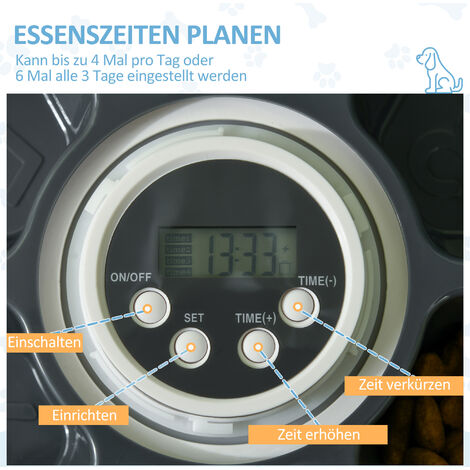 Lafisun Futterautomat Für Katzen - 6 Mahlzeiten Mit Kühlakkus