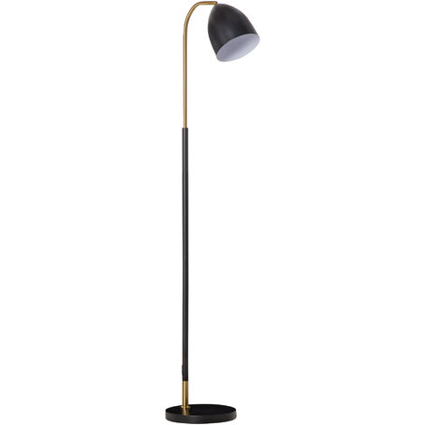 BRILLIANT Lampe Becca Standleuchte weiß 2x A60, E27, 60W, geeignet für  Normallampen (nicht enthalten) Mit Fußschalter