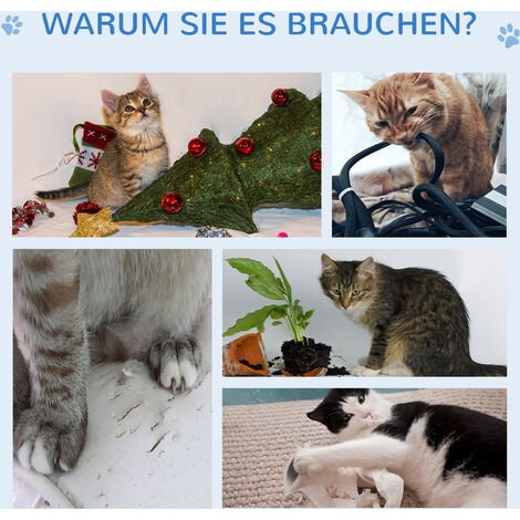 PawHut Katzenkratzbaum Katzenbaum Katzenspielzeug Kletterbaum Sisal Polster Liegefläche mit Ball Grau 71,5 x 49,5 x 120 cm