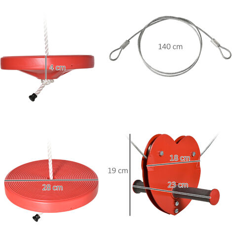 Outsunny 20 m Zipline Kit Kinder SlacklineSet für Garten Outdoor