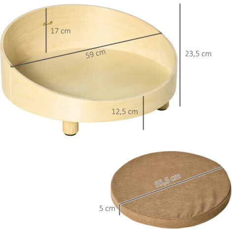 JEELINBORE Hundekorb/Katzenkorb – Waschbar, Weich | Größe M 60x45 Cm | Für Haustiere Bis 7,5 Kg