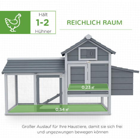 Pawhut Hühnerstall Hühnerstall Mit Dach – 3x4x2m Freilaufgehege Aus Metall Freilaufgehege 3x4