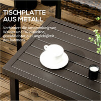 Outsunny Gartentisch 91x51 Cm - Rechteckiger Couchtisch Mit Holzoptik Für Balkon