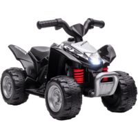 AIYAPLAY Kinder Quad Elektro 6V Kinderquad mit Hupe, LED-Scheinwerfer 2,8km/h Elektro-Quad für Kinder ab 18 Monaten Schwarz
