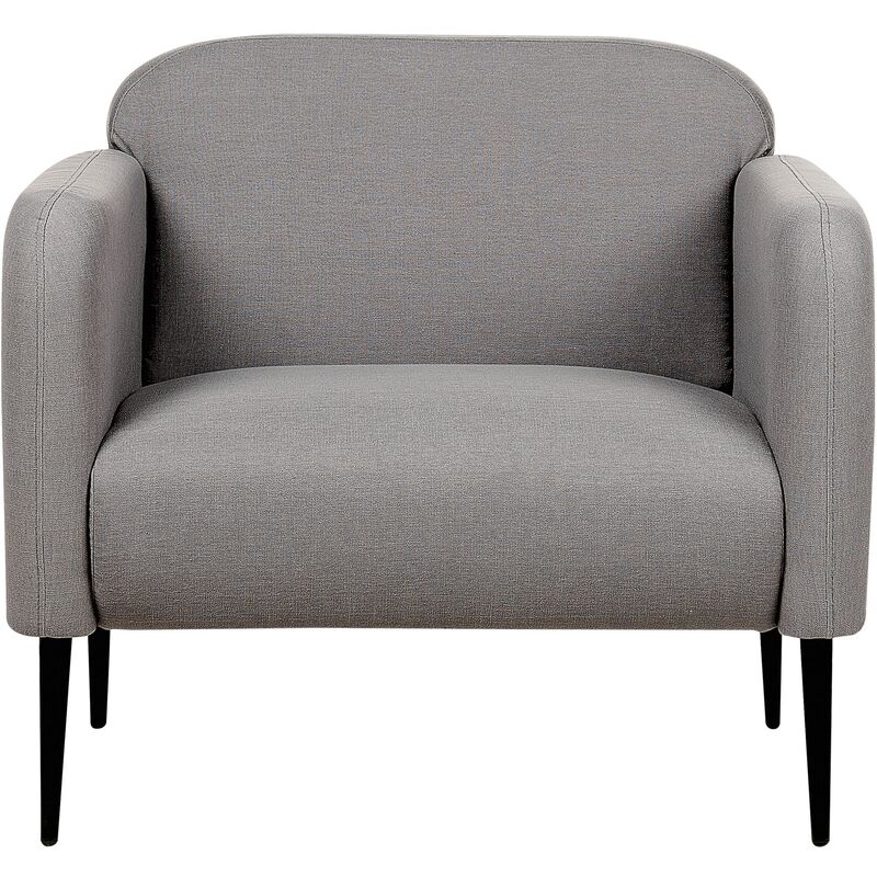 Sillón de salón con otomana tapizado en tela HOMCOM 67x69x100 cm gris