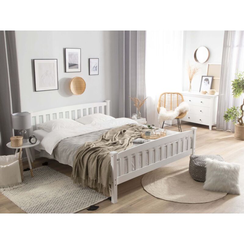 Cama Nido Bouclé TROYES 90 X 200 Cm Beige Claro