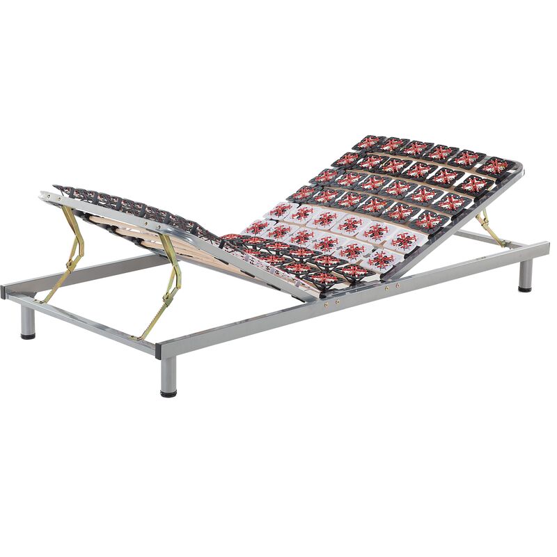 Somier ajustable manualmente 90 x 200 cm de madera marco de metal Star