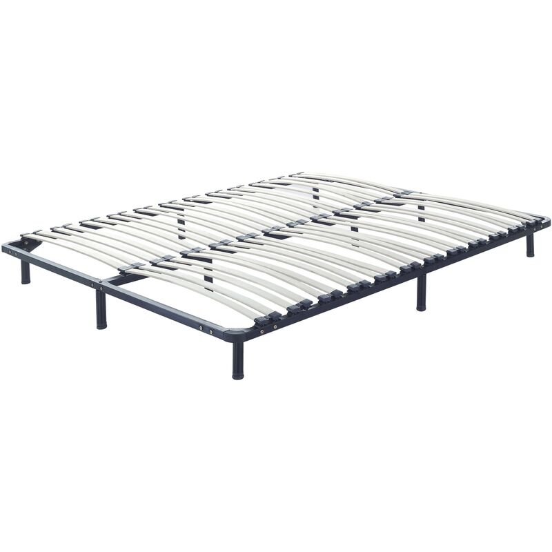 Somier De Metal 48 negro 160 200 cm basic acero 200x160x1821 160x200