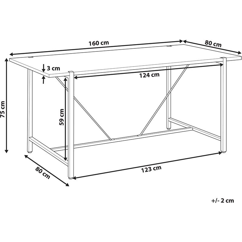 Mesa De Comedor Tablero De Mdf Madera Oscura 160 X 80 Cm 4 Plazas Patas De  Metal Negro Industrial Moderno Saritas - Madera Oscura con Ofertas en  Carrefour