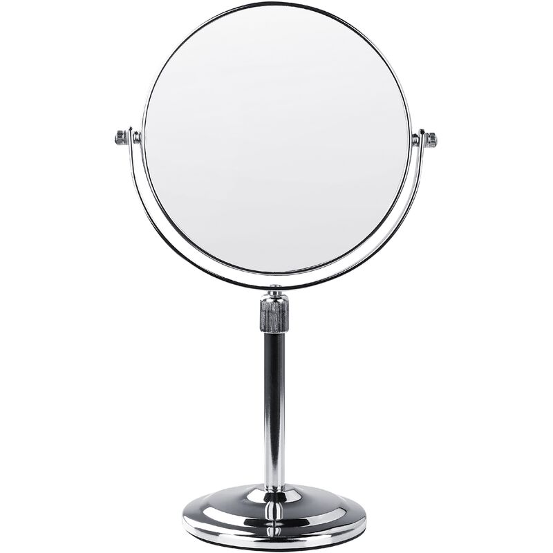  Espejo de maquillaje grande de mesa para tocador, sin aumento,  redondo, marco de metal : Hogar y Cocina
