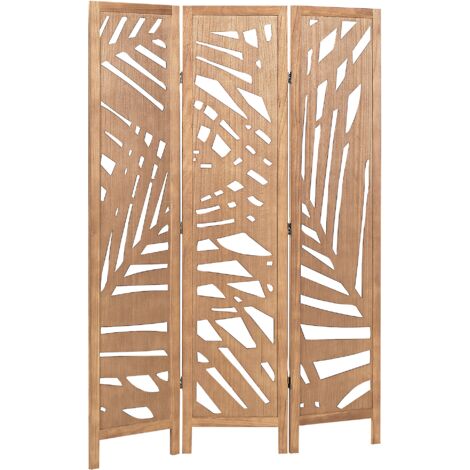 Biombo decorativo moderno 3 paneles plegable madera de MDF Paulownia ...