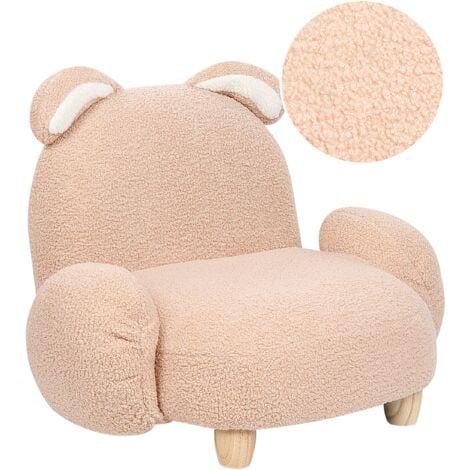 Sillón infantil osito marrón claro MELBU 