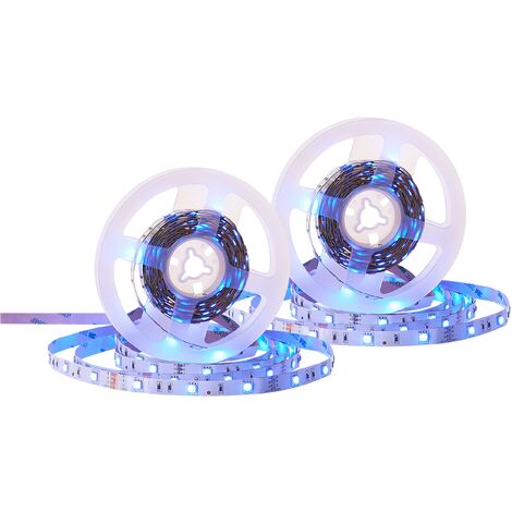Tira LED con 16 colores 500 cm con mando a distancia y fuente de alimentación KIKORI (1/4)
