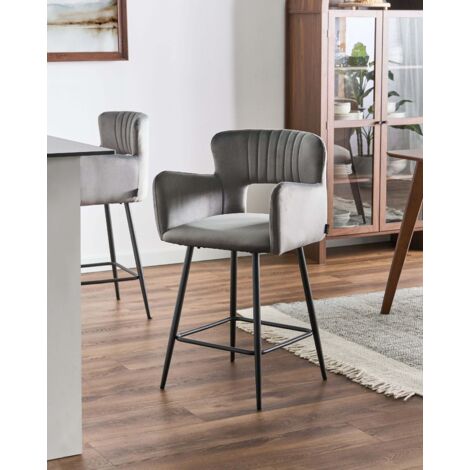 Beliani Conjunto De 2 Sillas De Bar De Jardín BORMIO Plegable Metal Negro | Leroy Merlin