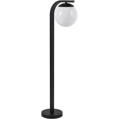 Lámpara De Exterior Naofe Vintage 105.5 Cm - Metal Y Cristal Blanco, IP43, Casquillo E27 (Sin Bombilla)