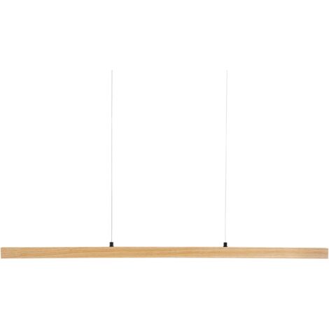 Lámpara Colgante LED Diseño Minimalista con Mando a Distancia Regulador de Luz Madera de Roble Tono Claro Stewarts (1/5)