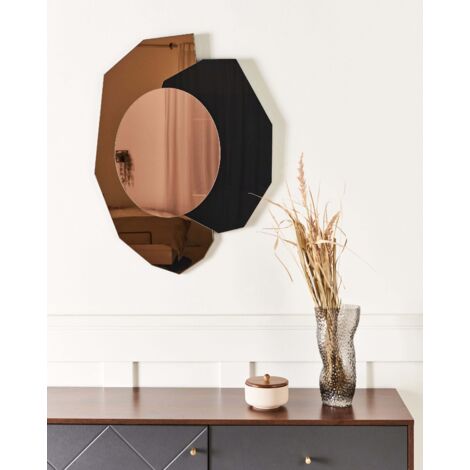 POZINO Espejo Irregular, 47 X 20 Pulgadas, Espejos Asimétricos Grandes, Decoración De Espejo Sin Marco, Espejos De Forma Extraña Para Baño, Sala De Estar, Recámara, Entrada