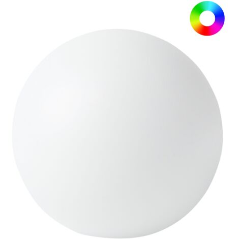 Lámpara LED esférica de exterior material sintético IP67 impermeable con mando a distancia blanco 42 cm Jocoy (1/5)
