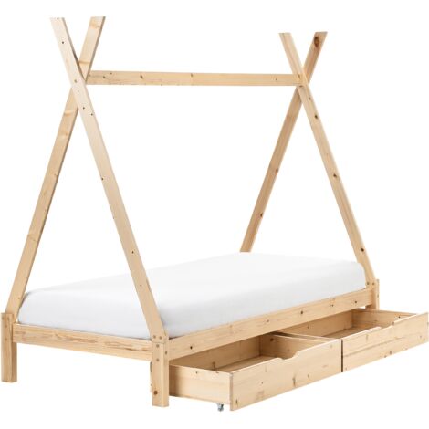 Tienda De Campaña Para Cama Infantil Relaxdays - 220x79 Cm, Pop-Up, Poliéster | Dosel, Tipi, Para Juego Y Sueño