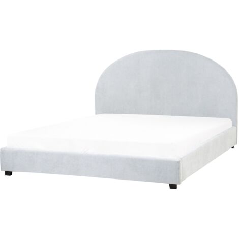 Cama con somier minimalista de tela 160 x 200 cm azul claro Vaucluse (1/5)