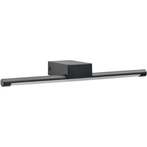 Lámpara LED para cuadros y espejos minimalista moderna para baño de metal acrílico y silicona negra Casal (1/5)