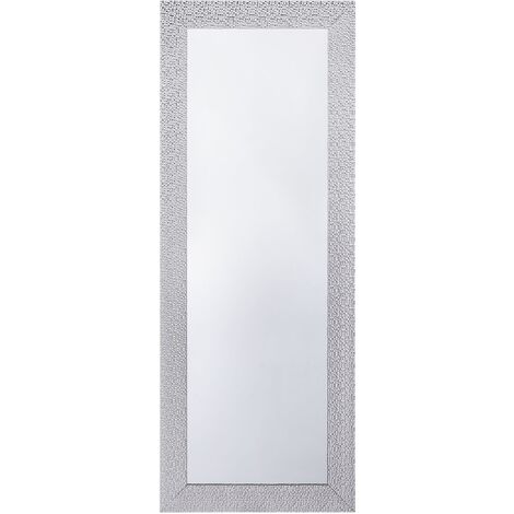 Espejo de pared plateado 50 x 130 cm vertical salón dormitorio acabado elegante Mervent
