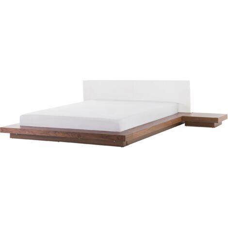 Beliani Cama LED SERRIS 160 X 200 Cm Marrón Claro | Leroy Merlin