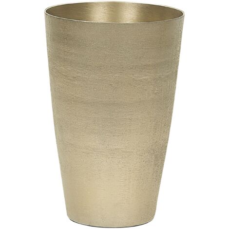 Jarrón decorativo de metal dorado 31 cm florero impermeable pieza decorativa glamour Amrit (1/5)