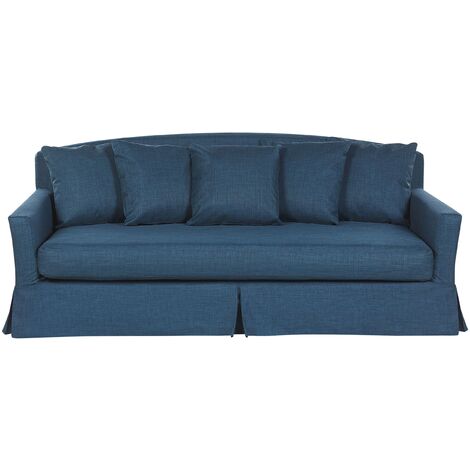 Funda de sofá 3 plazas azul oscuro GILJA - Azul