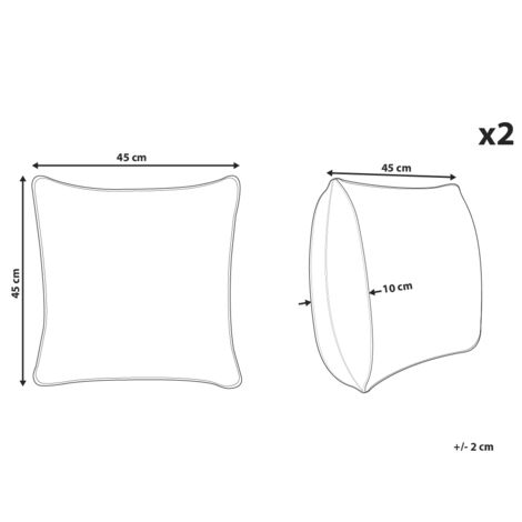 Cojín De Yute Con Funda Extraíble Con Borde Trenzado 45 X 45 Cm Beige Elliottia