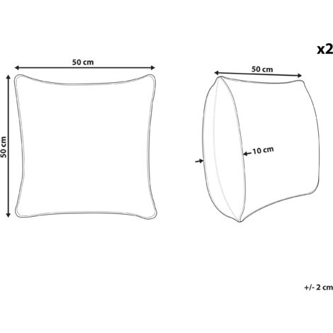 Conjunto de 2 cojines de algodón cobrizo 50 x 50 cm OUJDA 