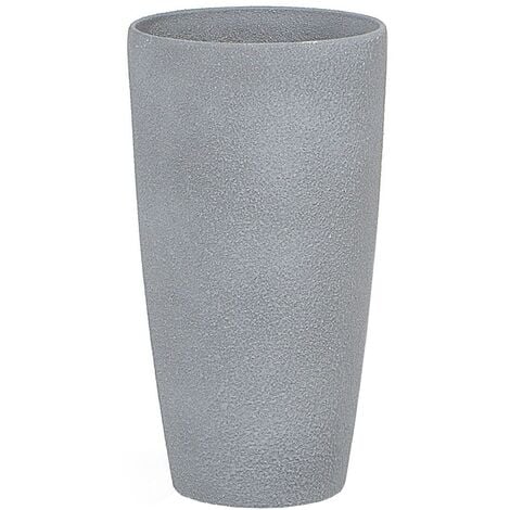 Maceta de flores gris alto 42 x ø 23 cm accesorio moderno minimalista interior exterior Abdera