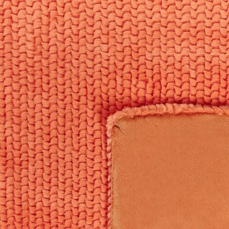 Manta de poliéster naranja 150 x 200 cm colcha cubrecama pelo suave  accesorio Bjas