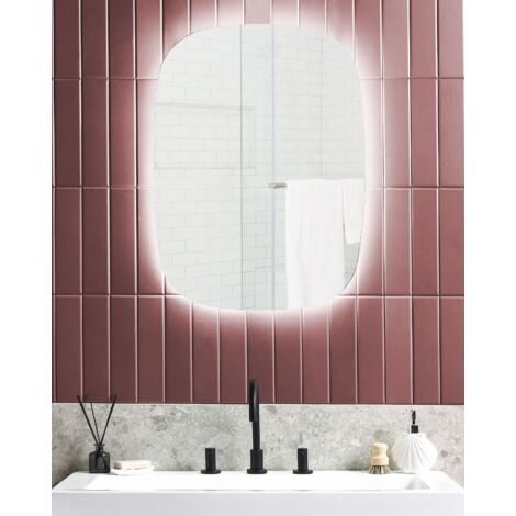 Espejo baño redondo con led con antivho 60 x 60 cm,Aro led ancho