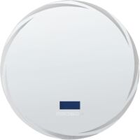 Espejo de baño LED moderno redondo con altavoz Bluetooth 60 x 60 cm plateado Tanay