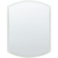 Espejo rectangular catania, gris, con luz led