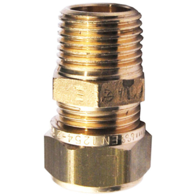Produktbild von 4er-Set Messing-Klemmringverschraubung 16 Mm X 1/2 Zoll AG – Für Heizung & Trinkwasser