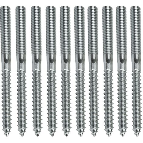 10x Stockschrauben M10 x 180mm Schraubstift Holzschraube