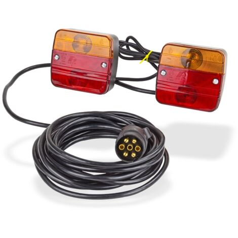 Magnet Beleuchtungssatz Rücklichter Beleuchtung 12V für Anhänger Traktor Hänger (1/5)