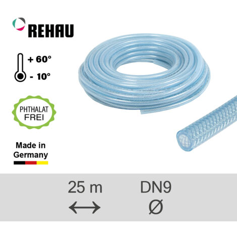 Lebensmittelechter PVC Schlauch mit Gewebe ab 25 m DN9
