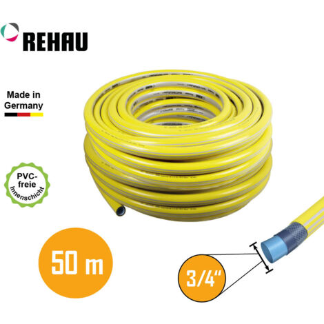 Gartenschlauch Gelb 3/4 Zoll 25m-50m druckstabil 24-fädige Armierung