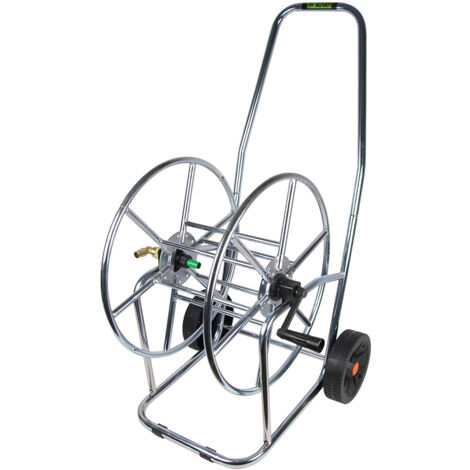 Professioneller Schlauchwagen für max. 80m 3/4 Zoll aus verzinktem Chrom