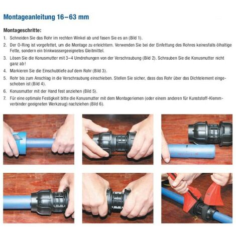 PP Fitting Endstopfen 32 Mm – Klemmverbinder Für PE-Rohr, Kupplung & Verschraubung