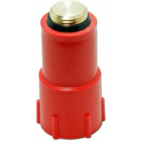 10x Baustopfen 1/2" Zoll rot Messinggewinde Abdrückstopfen