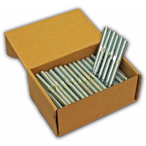 100x Stockschrauben M8 x 120 mm Doppelgewindeschrauben Stockschraube