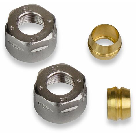 2x Klemmring Verschraubung Heizkörper 3/4 Zoll 18mm Kupferrohr