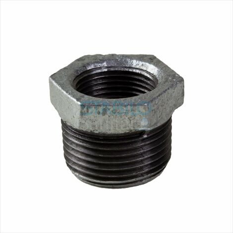 Temperguss Reduzierstück Übergangsstück 1/2" auf 1/4"
