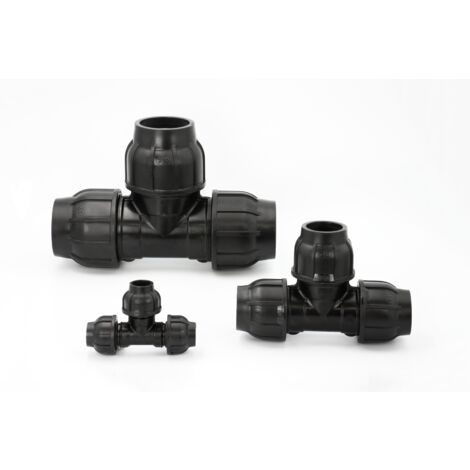 PE Rohr T-Stück 20mm Abzweig Abzweigung Klemmverschraubung