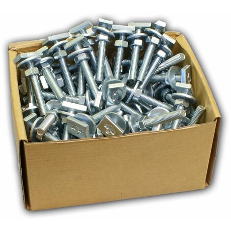 50x Hammerschrauben M8x50mm Hammerkopfschrauben Montageschiene
