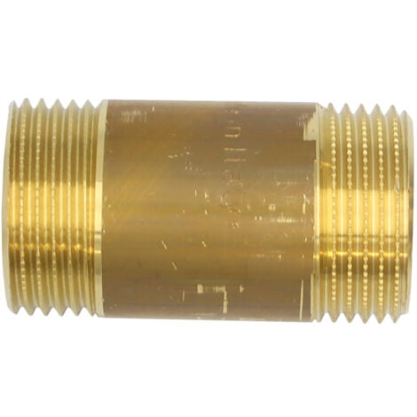 Messing Rohrdoppelnippel 1 Zoll x 60mm DN25 Langnippel Gewindenippel